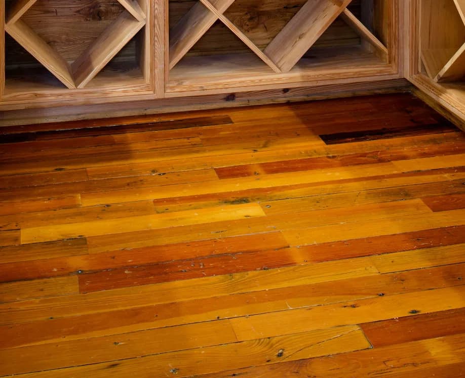 Thermally modified pine flooring