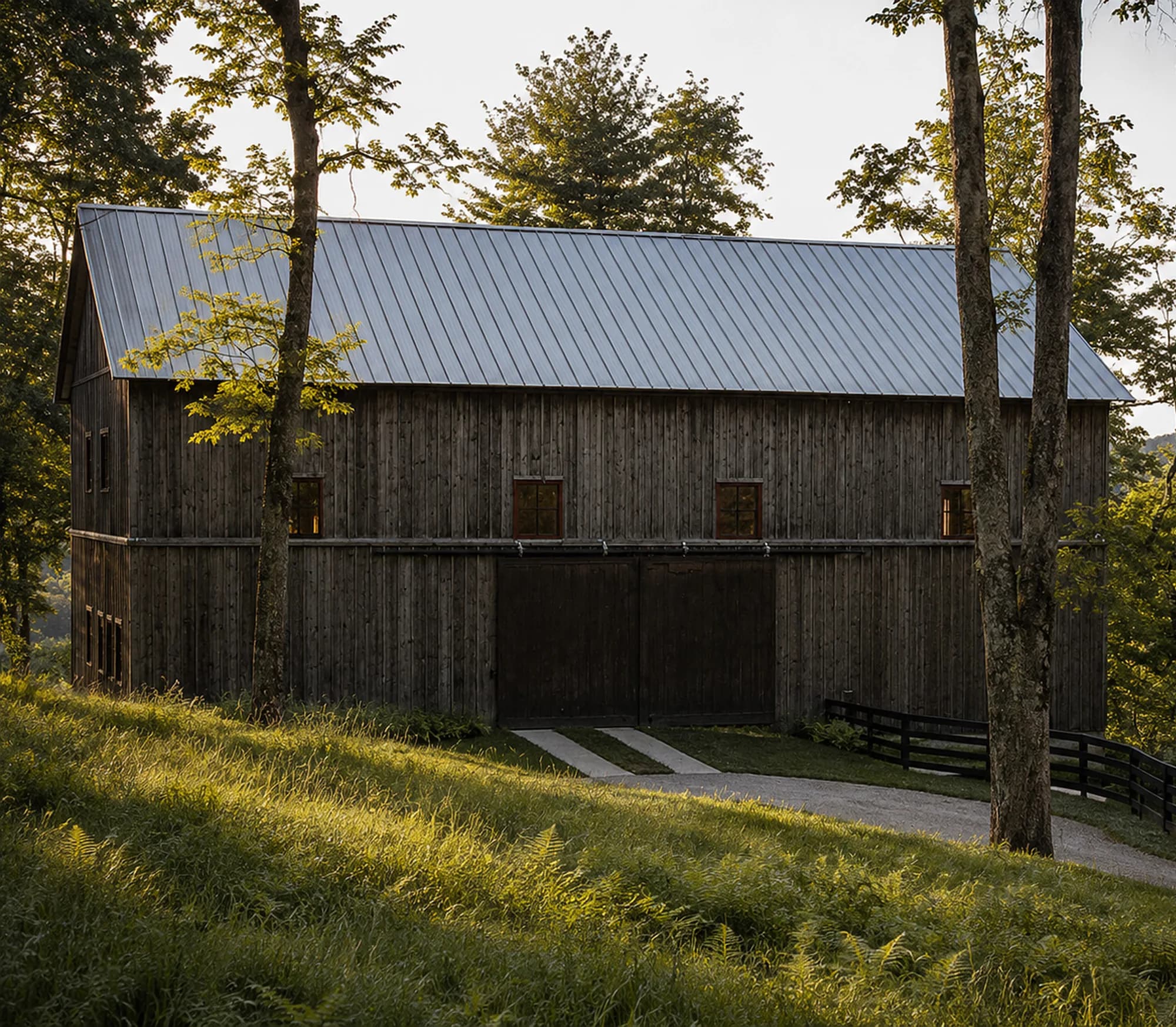 A reclaimed timber barn