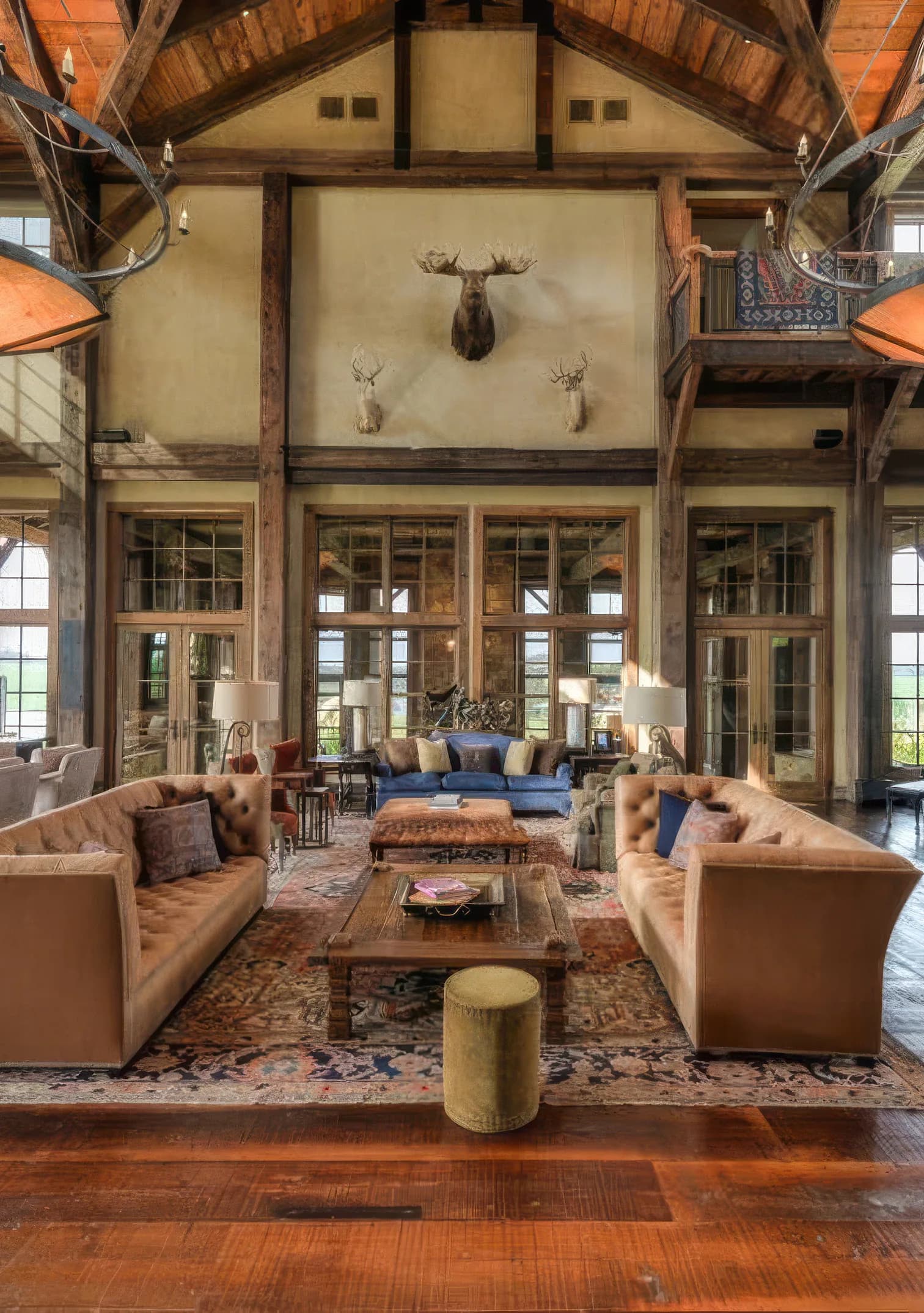 A great room in reclaimed oak