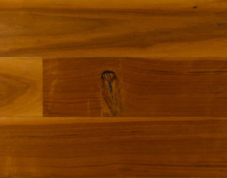 Thermally modified new heart pine