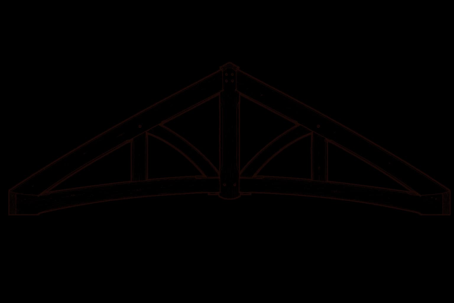 Arch Cord King Post truss configuration