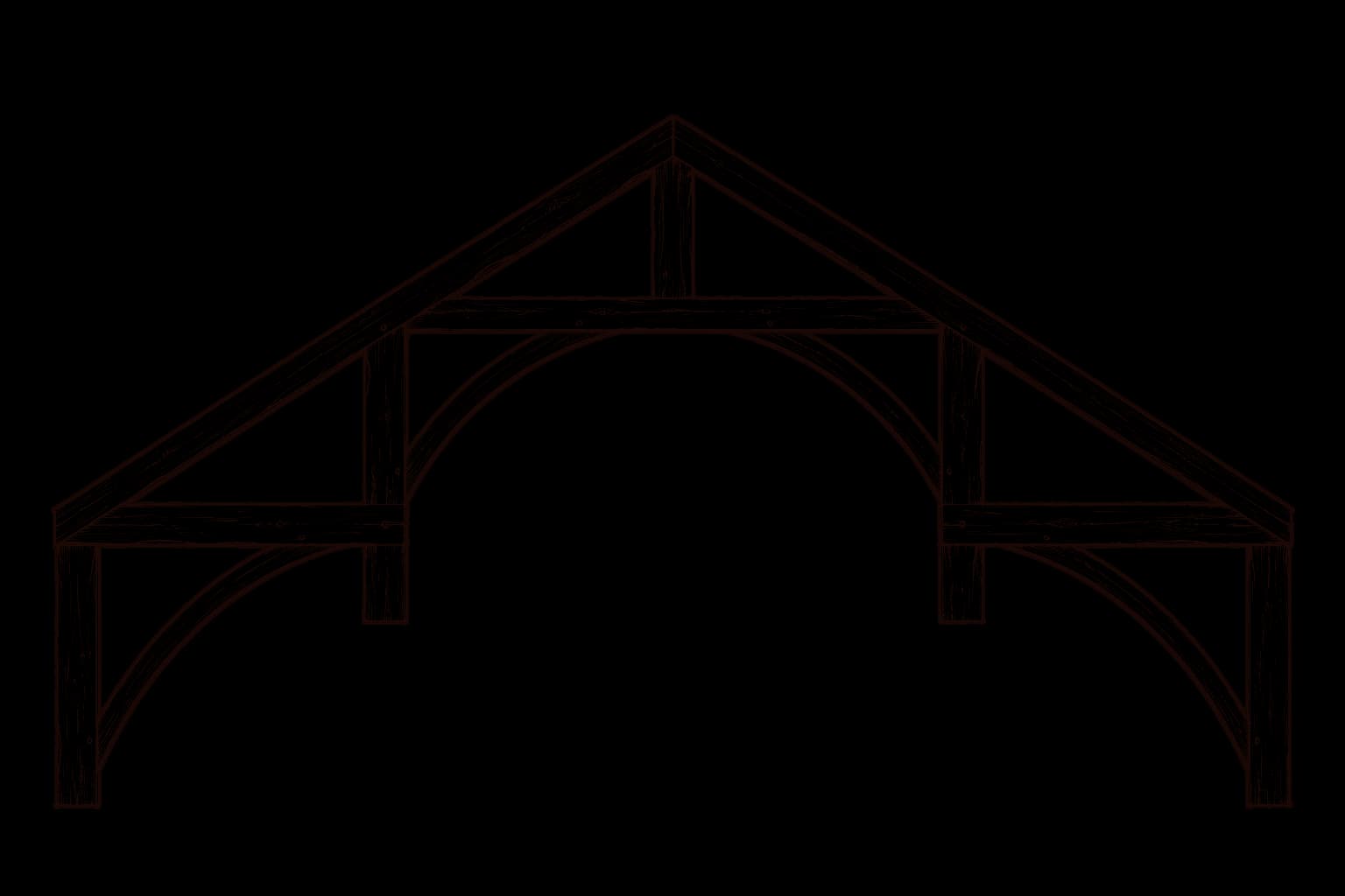 Hammerbeam truss configuration