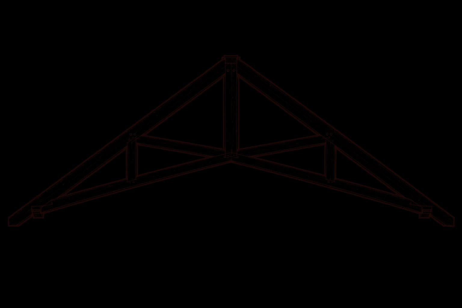 Scissor truss configuration